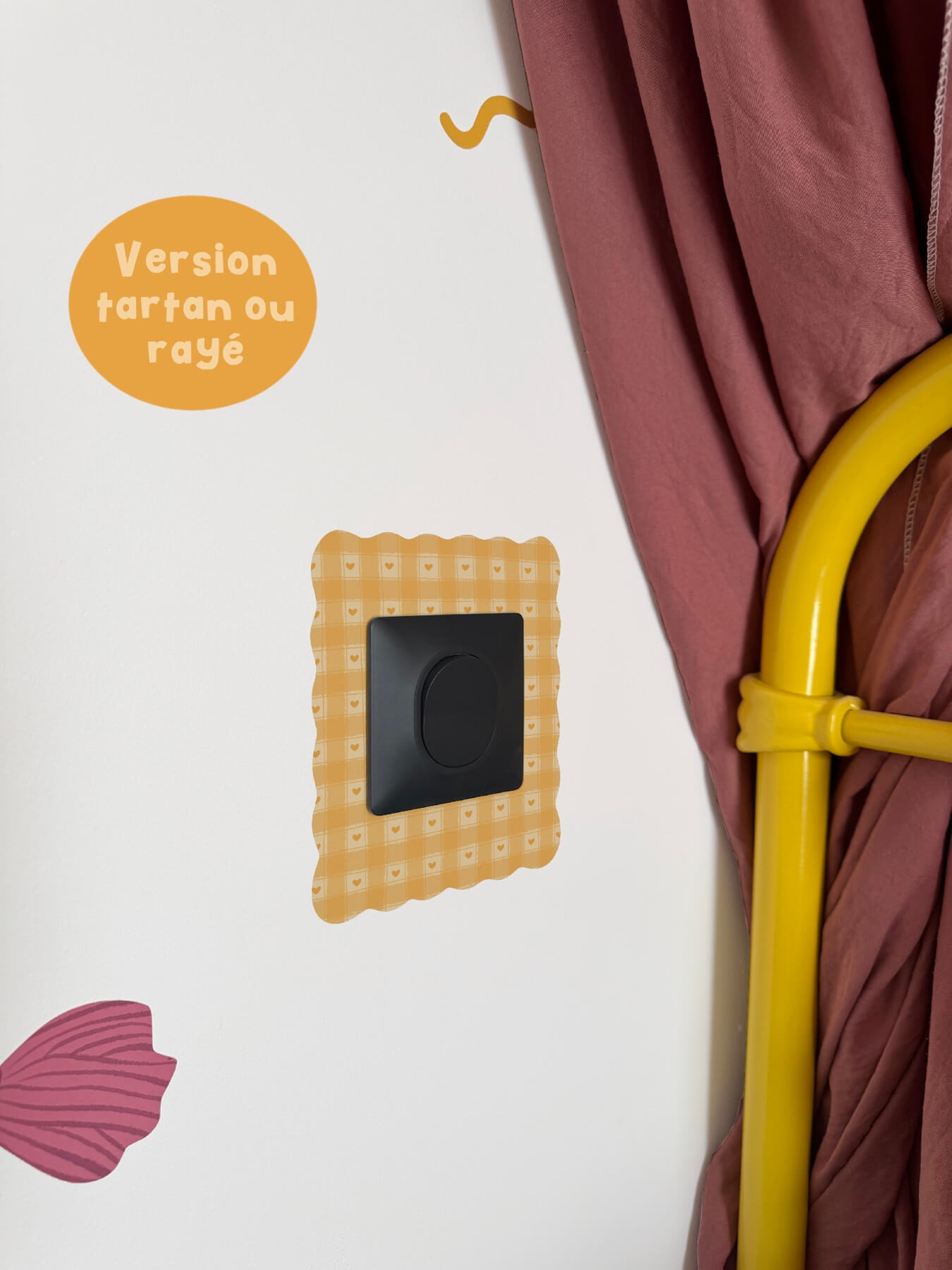Stickers repositionnables - Contour d'interrupteur/prise (rectangle)