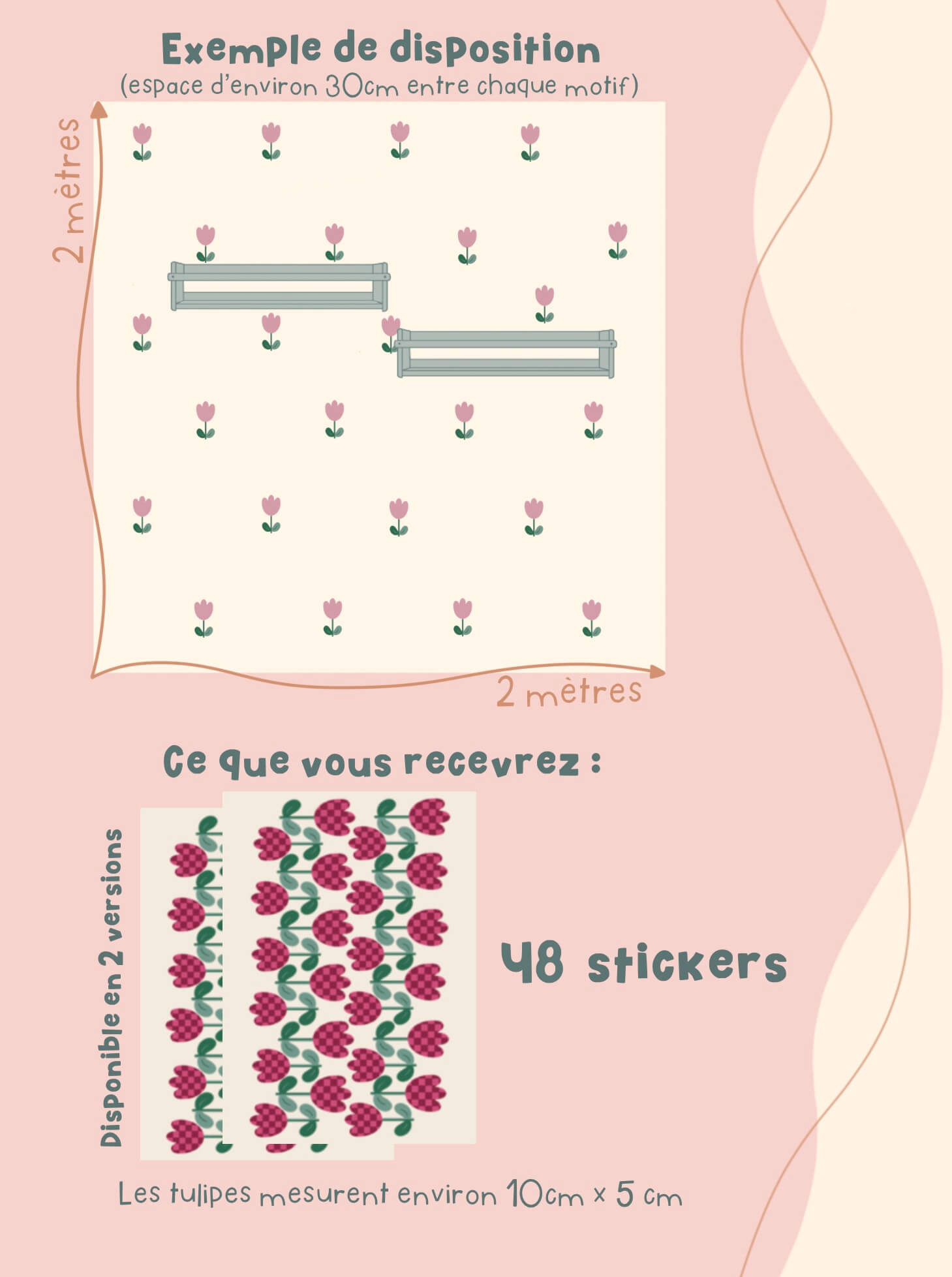 Stickers repositionnables - Tulipe – Image 4