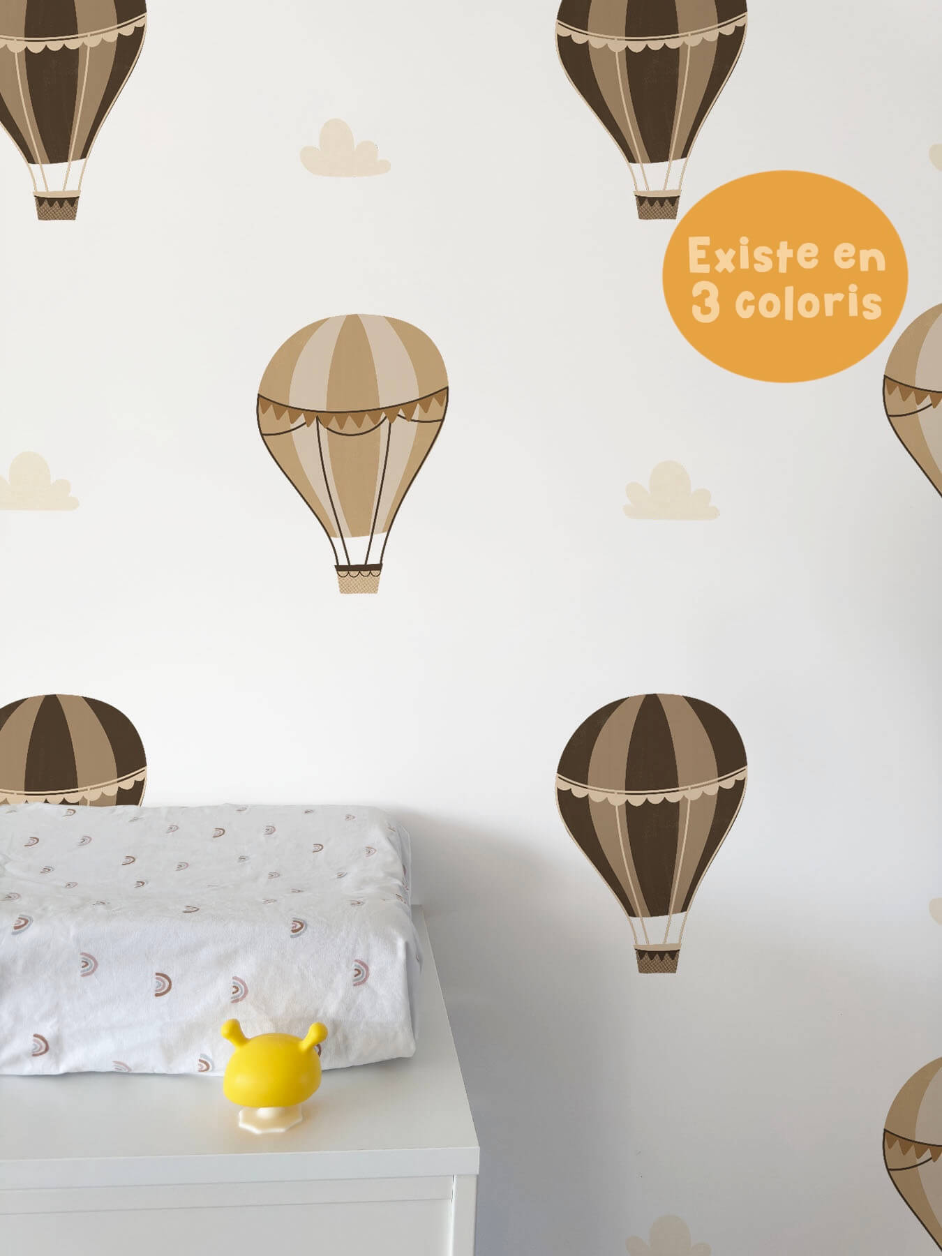 Stickers repositionnables - Montgolfière