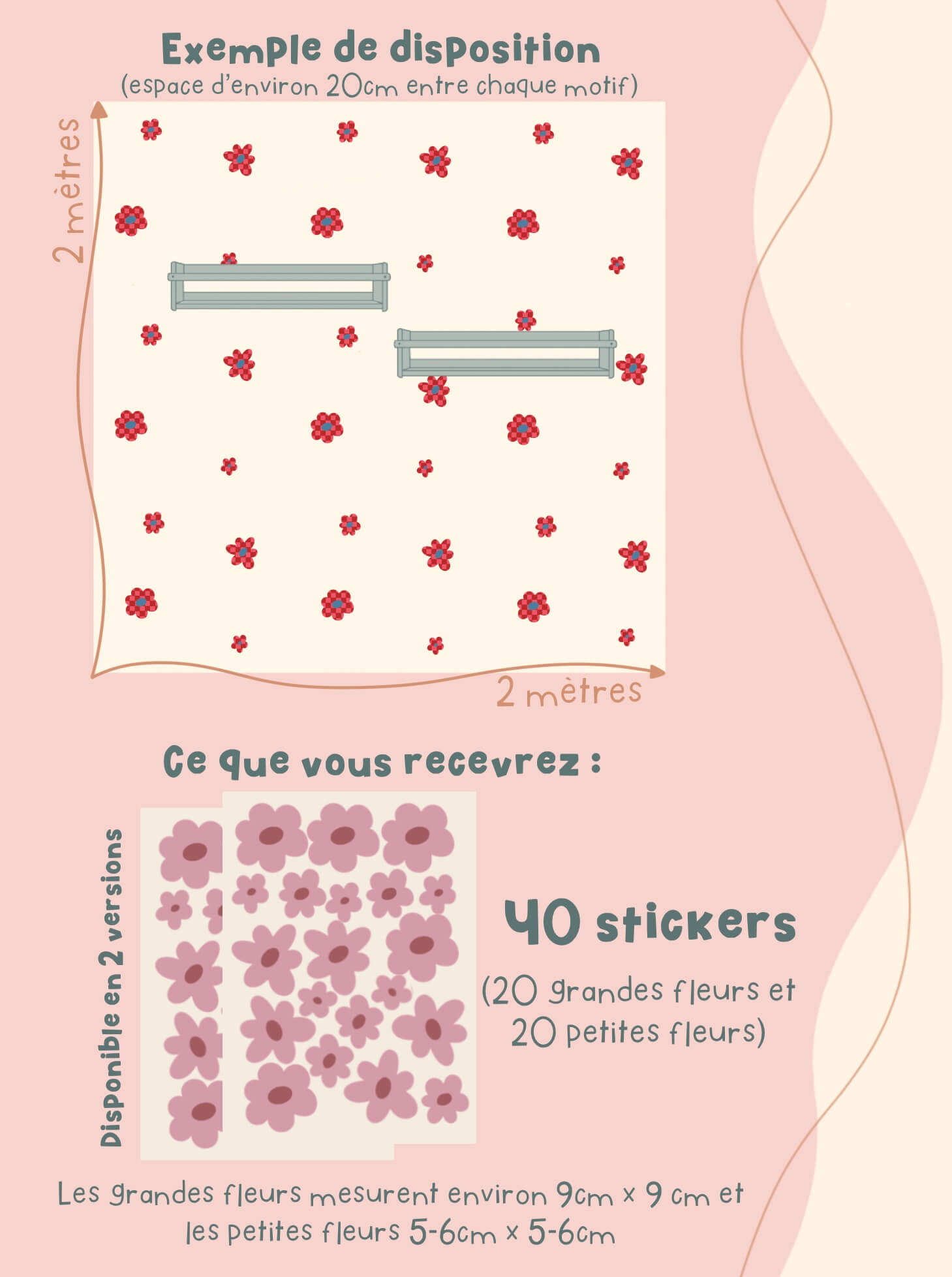 Stickers repositionnables - Fleur – Image 4