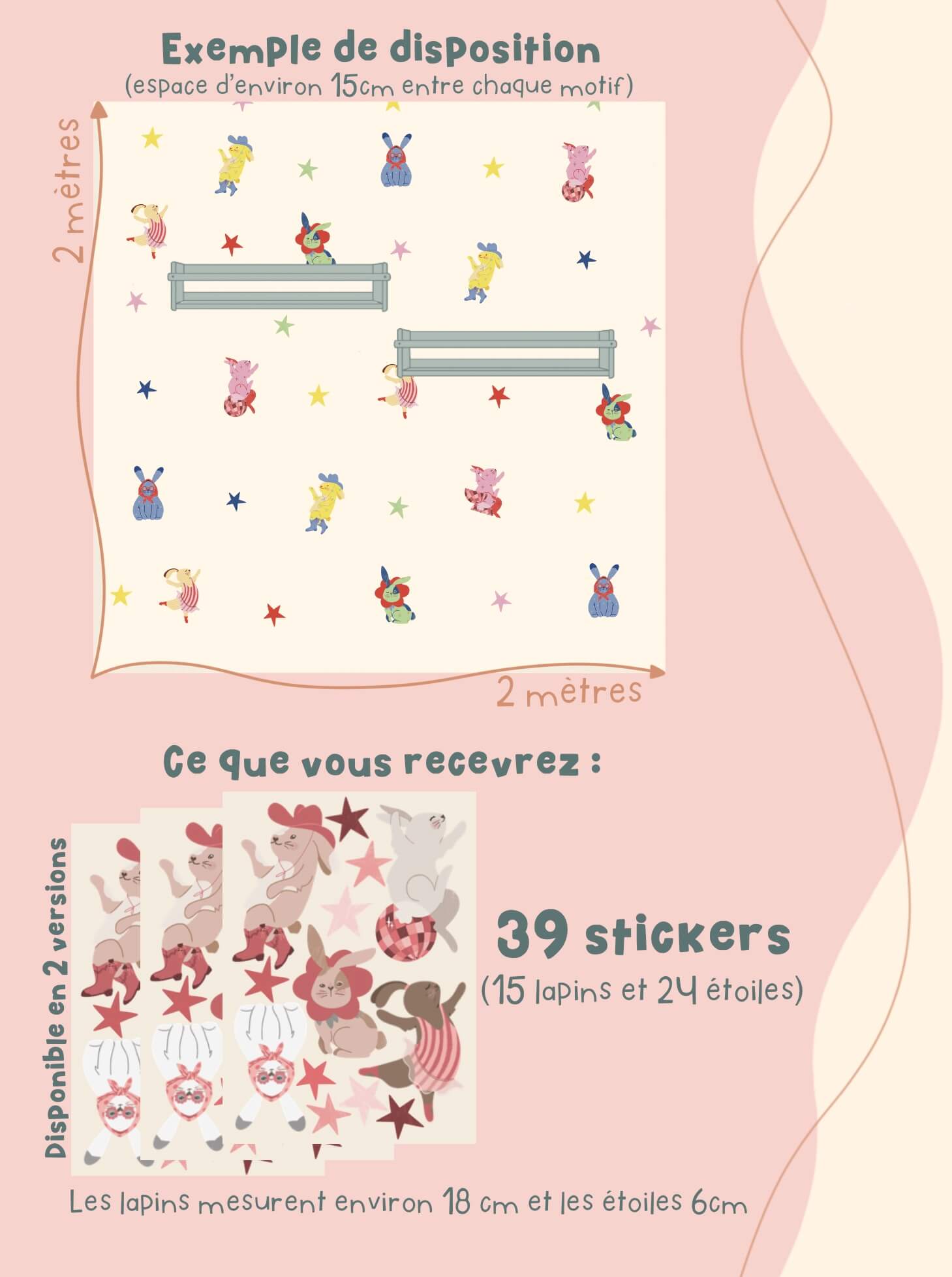 Stickers repositionnables - Lapin – Image 4