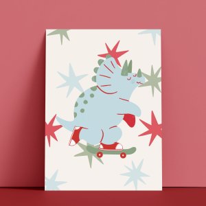 Affiche - Dino Skateur