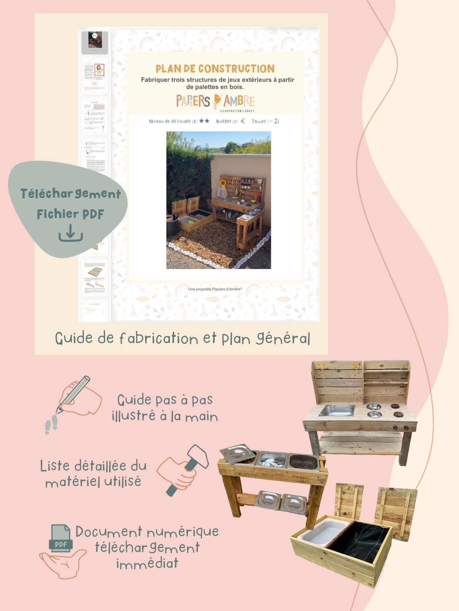 Plan de construction PDF - Aire de jeux extérieure – Image 2