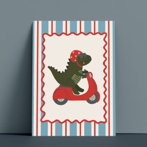 Affiche - Dino Scooter
